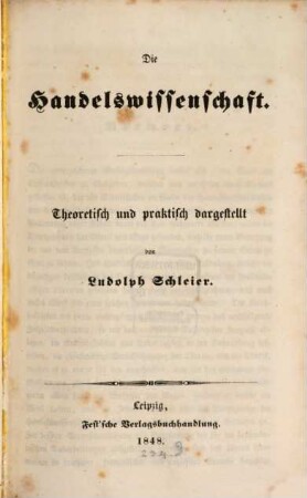 Die Handelswissenschaft