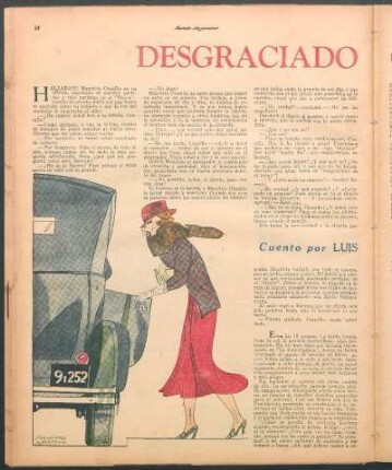 Desgraciado en el juego : Cuento por Luis Peña Montarcé