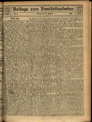 Zweite Ausgabe vom Sonntag, den 23. Februar 1913.