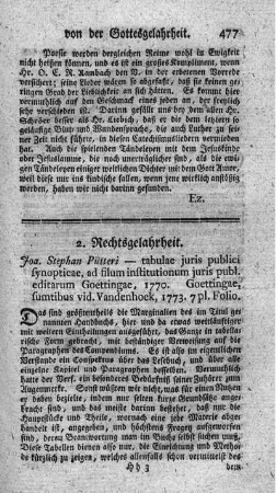 2. Rechtsgelahrheit.