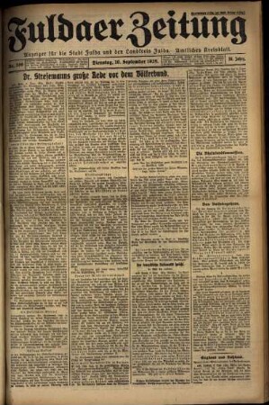 Ausgabe vom Dienstag, den 10. September 1929.