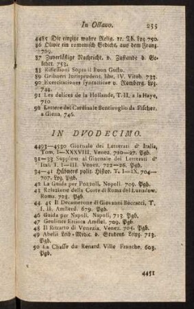 255-272, In Dvodecimo. In Varia Forma. In Folio. In Qvarto. In Octavo.