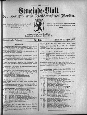 1907,15: No. 15, 14. April 1907