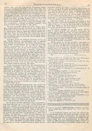 Psychologie und Religionspsychologie