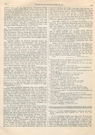 Psychologie und Religionspsychologie