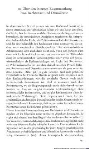 Über den internen Zusammenhang von Rechtsstaat und Demokratie