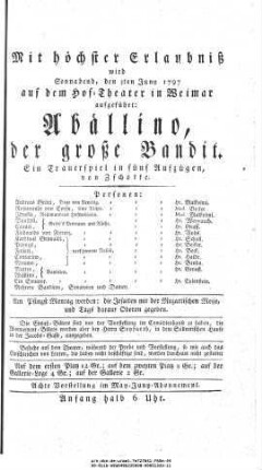 Abällino, der große Bandit