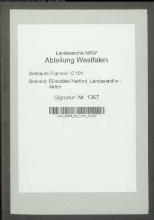 Zollrückstände der Witwe des Kaufmanns Brunen