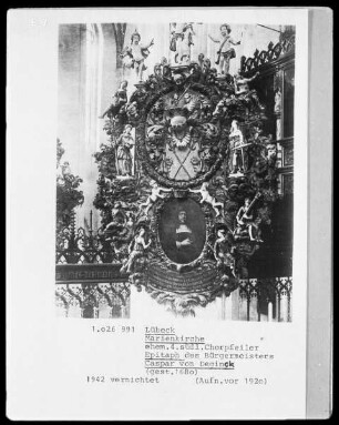 Epitaph des Bürgermeisters Caspar von Degin, gest. 1680