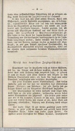 Abriß der deutschen Jagdgeschichte