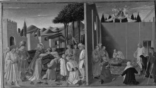 Zwei Szenen aus dem Leben des heiligen Nikolaus von Bari * ehemals Predella eines Altars