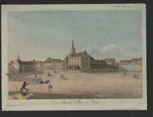 Ansicht vom Marktplatz in Pirna,Stich, um 1810? : Pirna mit dem Sonnenstein. - [S.l.] , [um 1840?]. - 1 Kunstbl. : Lith. ; 7 x 5 cm