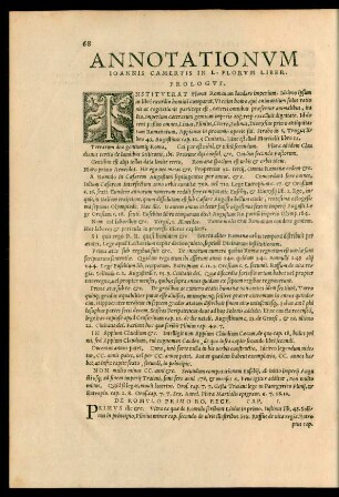Annotationum Ioannis Camertis In L. Florum Liber.