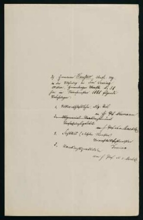 Belegungen Sommersemester 1888