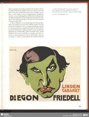 Linden Cabaret. Dr. Egon Friedell