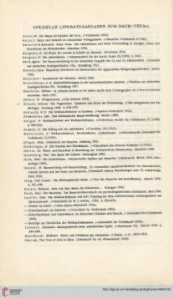 Spezielle Literaturangaben zum Baum - Thema