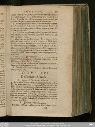 Locus XVI. De Peccato Actuali.