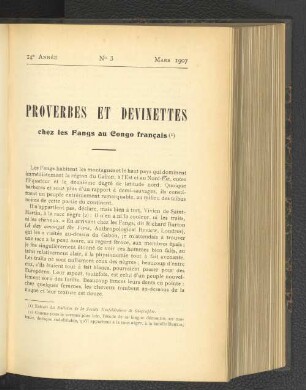 No 3, Mars 1907