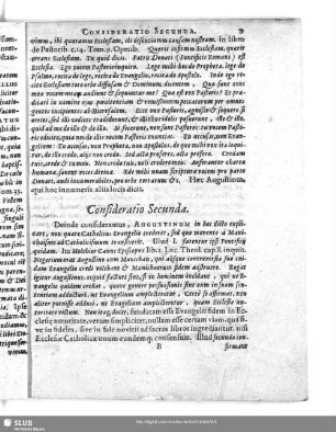 Consideratio Secunda