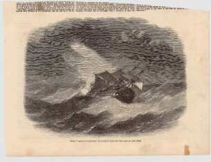 H.M.S. "Princess Charlotte" in a heavy gale off the Cape of Good Hope