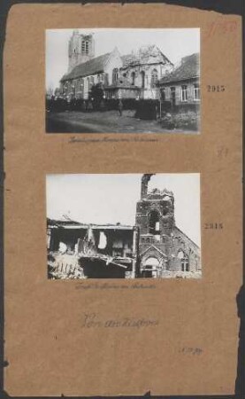Zerschossene Kirche von Becelaere