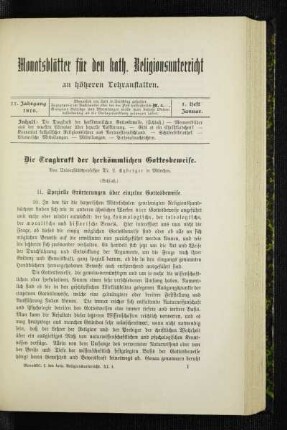 ¬Die¬ Tragkraf der herkömmlichen Gottesbeweise : (Schluß)