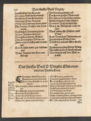 Das fünffte Buch P. Vergilii Maronis/ von dem Fürsten Enea.