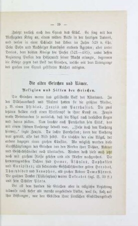 Die alten Griechen und Römer