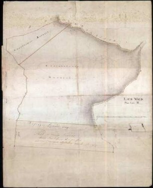 Karte der gemeinschaftlichen Waldungen der Gemeinden Thanheim, Bisingen und Steinhofen