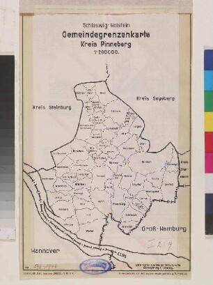 Schleswig-Holstein Gemeindegrenzenkarte Kreis Pinneberg