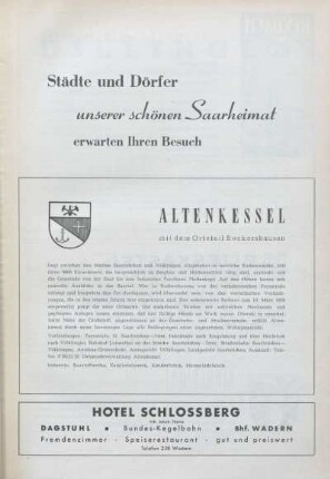 Werbung der Verkehrsvereine
