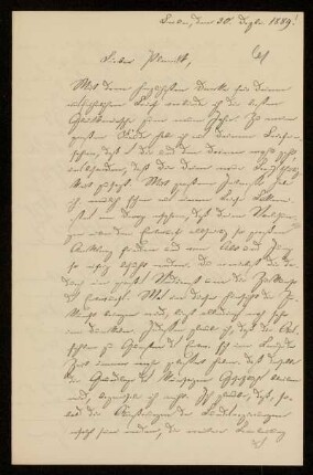 61: Brief von Hermann Struckmann an Gottlieb Planck, Berlin, 30.12.1889