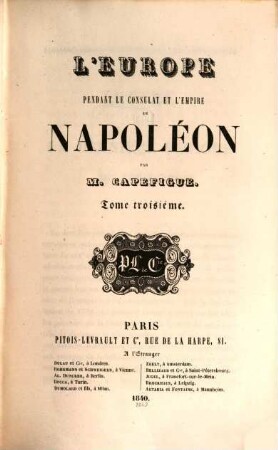 L' Europe pendant le Consulat et l'Empire de Napoléon, 3