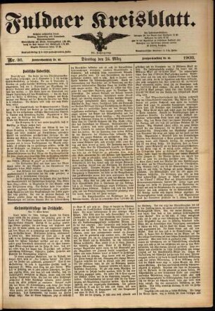 Ausgabe vom Dienstag, den 24. März 1903.