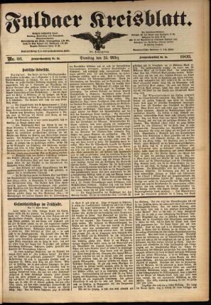 Ausgabe vom Dienstag, den 24. März 1903.