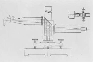 Interferenzkomparator, Strahlengang, Schema : Technikgeschichte | Physik | Optik | Interferenz