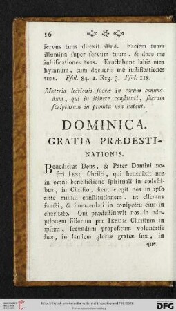 Lectio sacra, seu materia meditationis