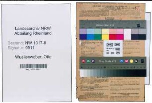 Entnazifizierung Otto Wuellenweber , geb. 21.01.1890 (Dreher)