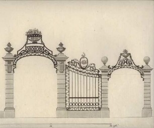 Kirchberg, Schloss: Tor-Entwurf. o.B. o.S.