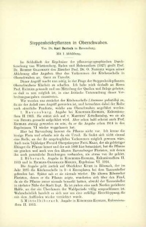 Steppenheidepflanzen in Oberschwaben