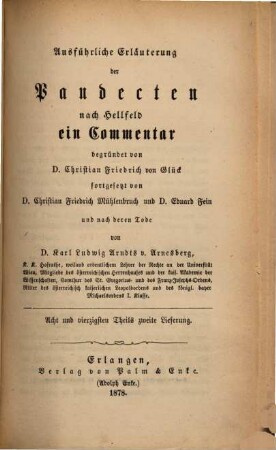 Versuch einer ausführlichen Erläuterung der Pandecten nach Hellfeld : ein Commentar für meine Zuhörer, 48,2
