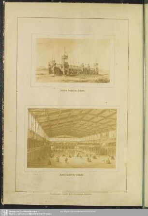 Aeßere Ansicht der Festhalle - Innere Ansicht der Festhalle