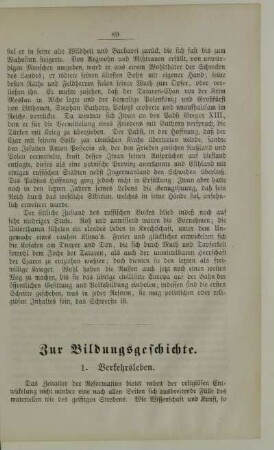 Zur Bildungsgeschichte