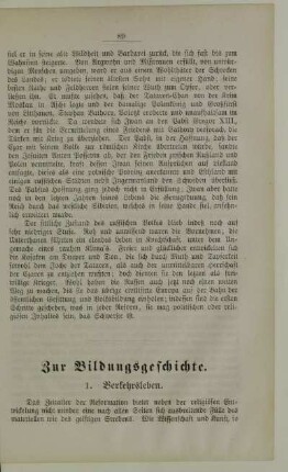 Zur Bildungsgeschichte