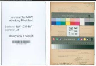 Entnazifizierung Friedrich Beckmann , geb. 00.00.0000 (Lehrer)