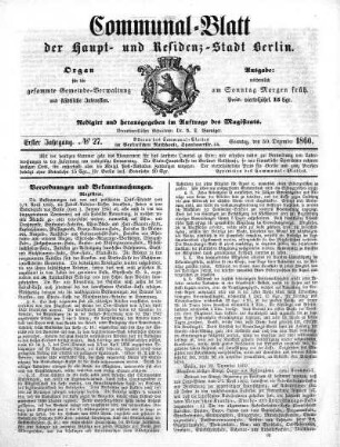 1860,27: No. 27, 30. Dezember 1860