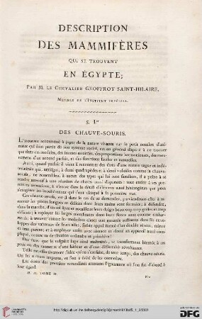 Description des mammifères qui se trouvent en Égypte