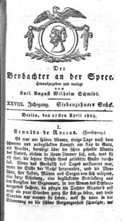 17. Stueck, 27. April 1829