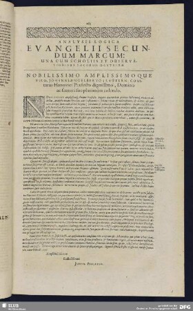 Analysis Logica Evangelii Secundum Marcum