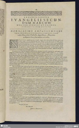 Analysis Logica Evangelii Secundum Marcum